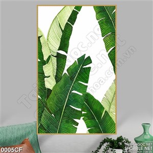 Tranh decor lá chuối tranh trí tường