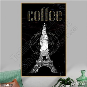 Tranh decor cà phê tạo thương hiệu psd
