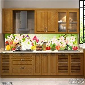 Tranh psd bếp đàn ong trên những bông hoa trắng