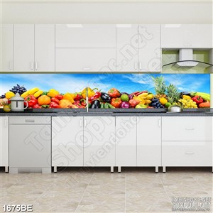 Tranh những trái ớt chuông tươi treo bếp