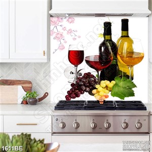 Tranh bữa tiệc rượu vang treo bếp