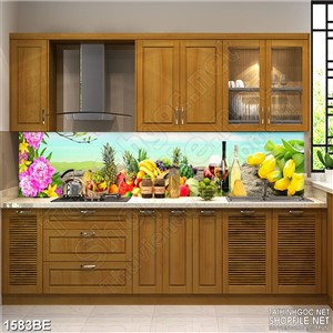 Tranh psd bếp thế giời trái cây tươi