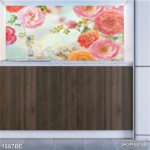 Tranh những bông hồng trong nắng treo bếp