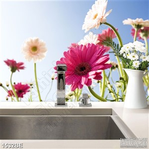 Tranh treo bếp những bông hoa trong nắng