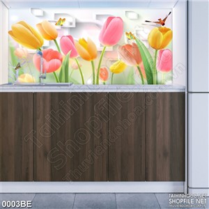 Tranh psd bếp hoa tulip