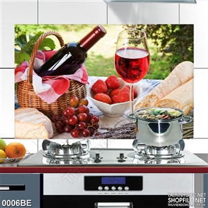 Tranh treo bếp rượu vang đỏ