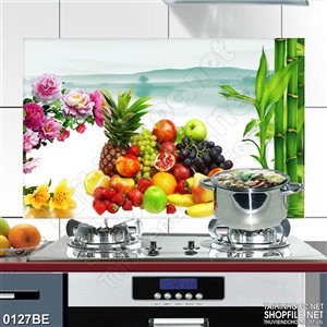 Tranh psd bếp mân ngủ quả treo tường