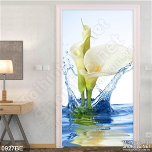 Tranh treo bếp bông hoa trắng tinh khiết