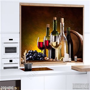 Tranh khu rượu vang trang trí nhà bếp