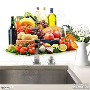 Tranh thực phẩm chuẩn bị cho  bữa ăn treo bếp