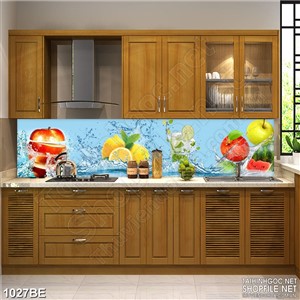 Tranh psd bếp những trái chanh tươi