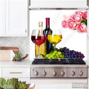 Tranh psd bếp rượu vang trên bàn ăn