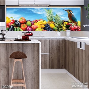 Tranh psd bếp trái cây tươi ngon