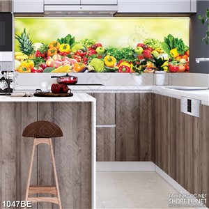 Tranh psd bếp thế giới rau củ tươi ngon