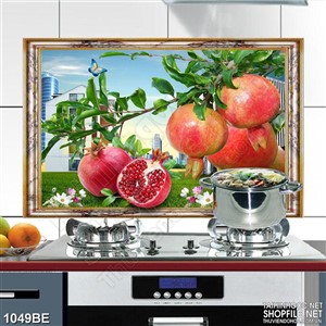 Tranh psd bếp cây lựu sai trái