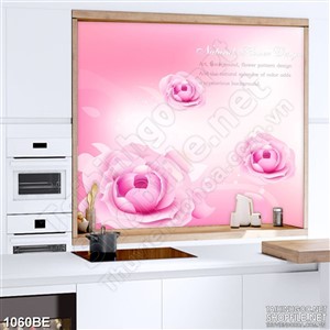 Tranh in hoa trang trí bếp