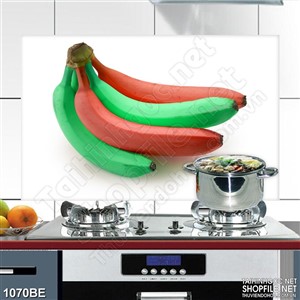 Tranh chuối xanh đỏ treo tường bếp