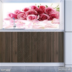 Tranh psd bếp những bông hồng nhung