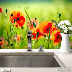 Tranh những bông hoa dại trên cánh đồng treo bếp