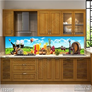 Tranh psd bếp những ly nước ép thơm ngon