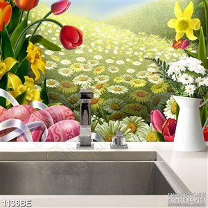 Tranh treo bếp cánh đồng hoa