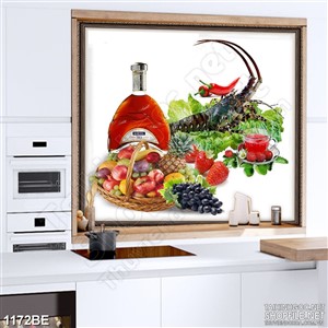 Tranh psd bếp bàn tiệc thịnh soạn