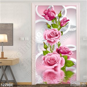 Tranh treo bếp cây hoa hồng nhung