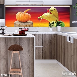 Tranh psd bếp những trái chuối trang trí sinh động