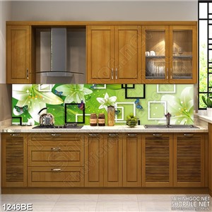 Tranh psd bếp họa tiết trang trí tường