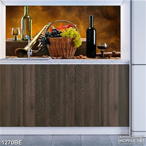 Tranh in uv bếp khu hầm rượu vang