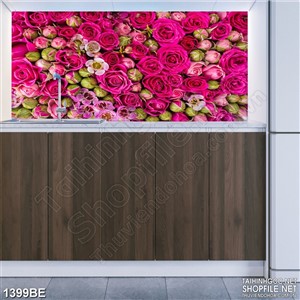 Tranh triệu đóa hồng treo bếp in uv