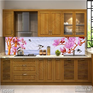 Tranh psd bếp đàn chim én