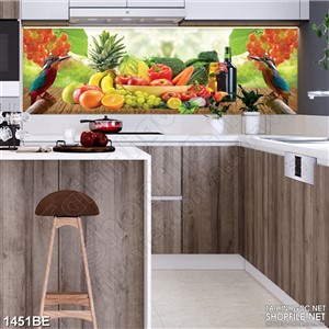 Tranh psd bếp thực phẩm rau củ tươi