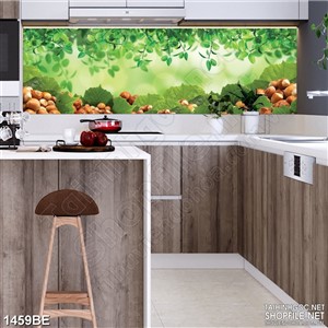 Tranh psd bếp  vườn hạt dẻ