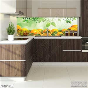 Tranh psd bếp khu vườn cam tươi