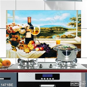 Tranh bàn tiệc nhỏ bên cửa sổ treo bếp