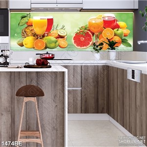 Tranh psd bếp nước ép trái cây thơm ngon