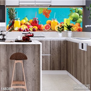 Tranh nước ép trái cây nguyên chất psd bếp