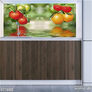 Tranh psd bếp trái cây tươi trên mặt nước