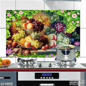 Tranh psd bếp rừng trái cây tươi