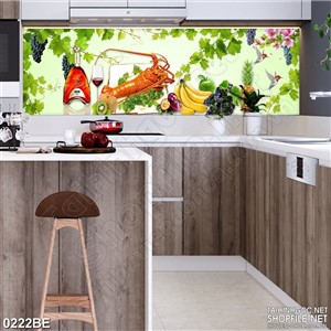 Tranh psd bếp tôm hùm trên đĩa