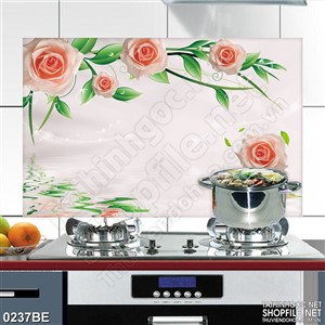 Tranh hoa hồng trang trí bếp