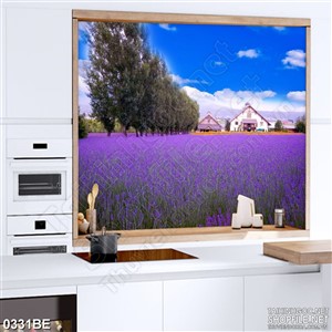 Tranh treo tường cánh đồng hoa tím