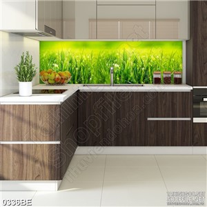 Tranh cánh đồng cỏ xanh treo bếp