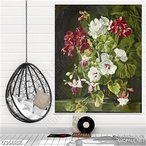 Tranh treo bếp những bông hoa dại trong đêm