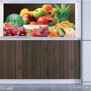 Tranh trái cây tươi giàu dưỡng chất treo bếp