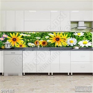 Tranh treo bếp những bông hướng dương 3d