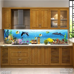 Tranh treo bếp thế giới biển psd