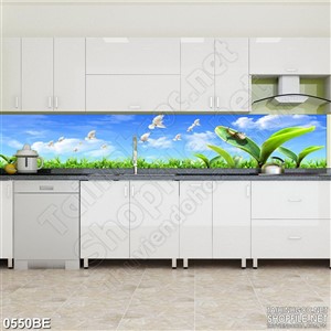 Tranh  psd đàn bồ câu tung bay treo bếp