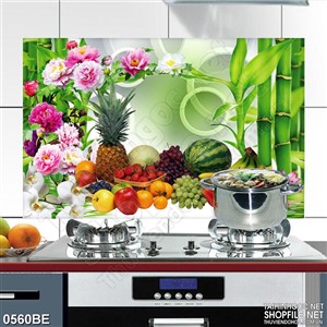 Tranh rừng trái cây treo tường nhà bếp